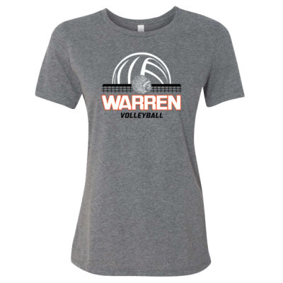 Warren Volleyball 2026 Logo 1 - Women’s Relaxed Fit Heather CVC Tee Thumbnail