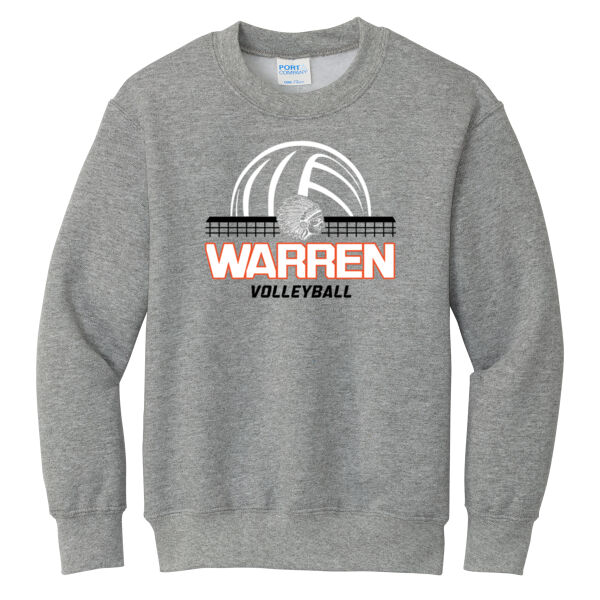 Warren Volleyball 2026 Logo 1 - Youth Core Fleece Crewneck Sweatshirt Thumbnail